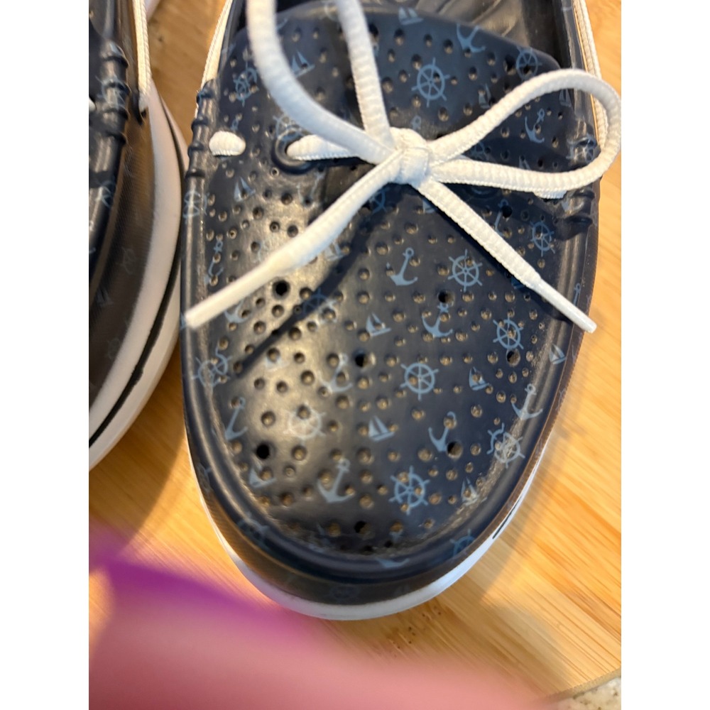Skechers Cali Gear Go Walk Smart Boat Shoes Navy Nautical Anchor Print Womens 9 - Picture 10 of 10